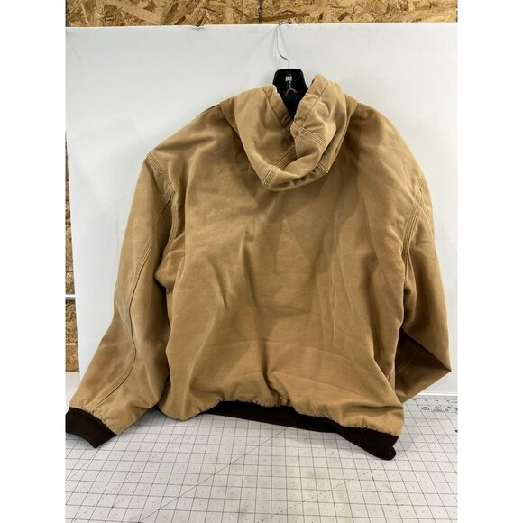 Red Kap Tan Canvas Duck Quilted Hooded Work Jacket Men’s Size 2XL Vintage - Picture 3 of 15